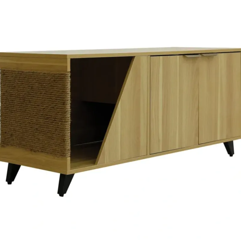 Cats*4 Cats & Dogs Home Furnishing Inc., Jessie Cat Cabinet - Oak - Pet Home | The Perfect Pet Supplies Shopping Experience
