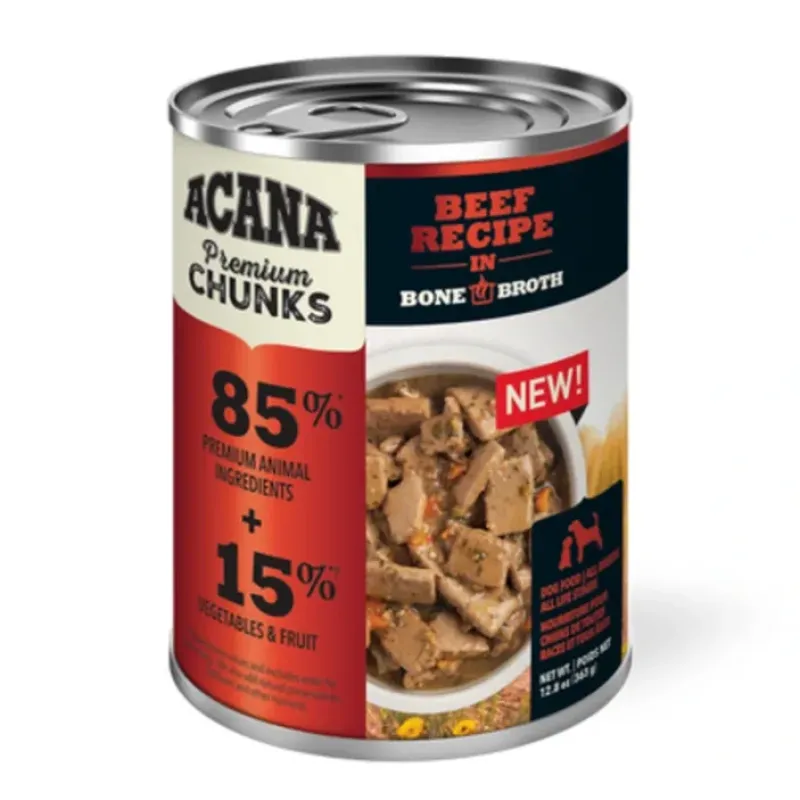 Dogs*Acana - Premium Chunks, Beef Recipe in Bone Broth Wet Dog Food - Pet Home | The Perfect Pet Supplies Shopping Experience