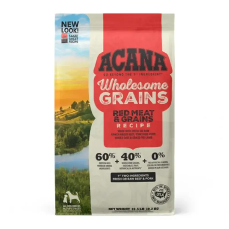 Dogs*ACANA Wholesome Grains Red Meat Recipe Dry Dog Food (22.5-lb) - Pet Home | The Perfect Pet Supplies Shopping Experience