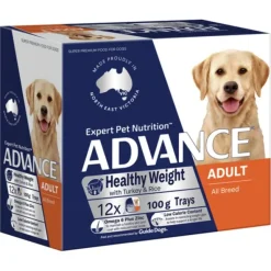 Dogs*Advance Adult Healthy Weight Turkey With Rice Trays Wet Dog Food 100g x 12 - Pet Home | The Perfect Pet Supplies Shopping Experience