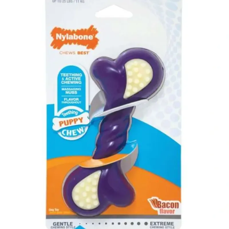 Pet Toys|Nylabone Double Action Puppy Bone Regular - Pet Home | The Perfect Pet Supplies Shopping Experience