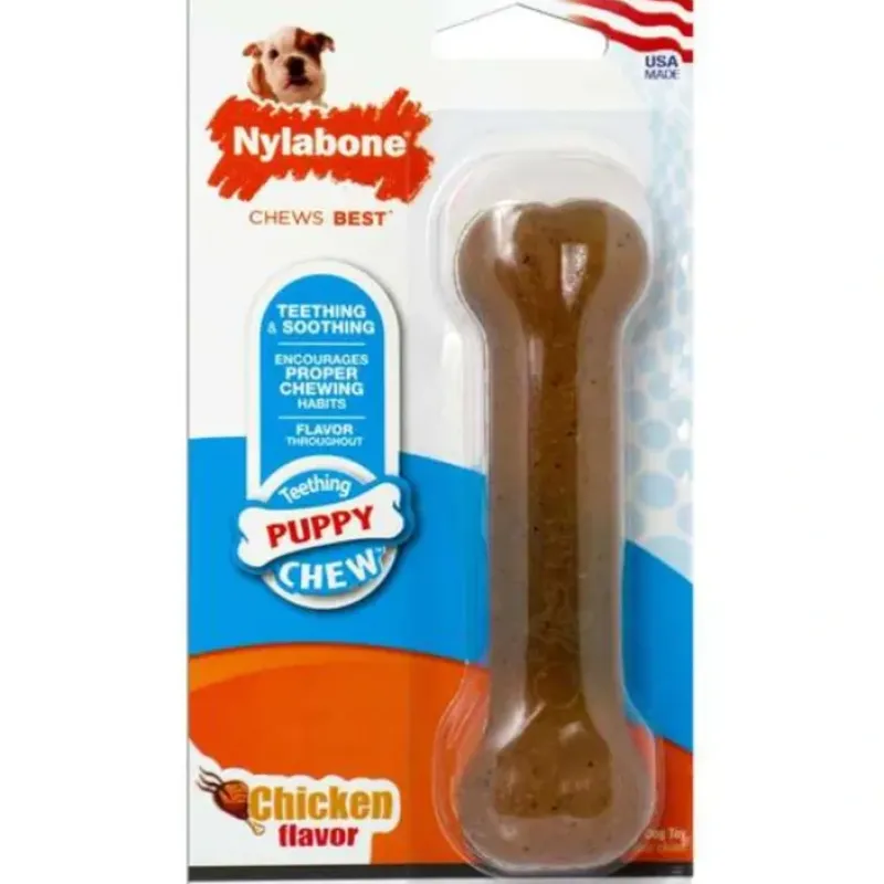 Pet Toys|Nylabone Puppy Bone Chicken Regular - Pet Home | The Perfect Pet Supplies Shopping Experience