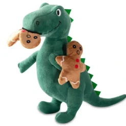 Pet Toys|Oh Snap! T-Rex with Gingerbread Man Dog Toy - Pet Home | The Perfect Pet Supplies Shopping Experience