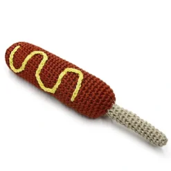 Store PAWer Squeaky Knit Toy - Hot Dog - Pet Home | The Perfect Pet Supplies Shopping Experience Pet Toys
