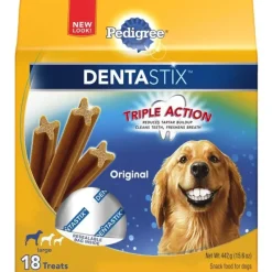 New Pedigree Dentastix Dog Treat for Large Dogs (18 Count) - Pet Home | The Perfect Pet Supplies Shopping Experience Dogs