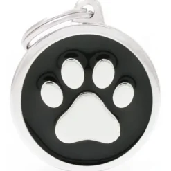 Online Pet ID Tag Classic Paw Black Lge - Pet Home | The Perfect Pet Supplies Shopping Experience Dogs