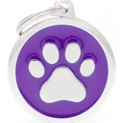 Dogs|Pet ID Tag Classic Paw Purple Lge - Pet Home | The Perfect Pet Supplies Shopping Experience