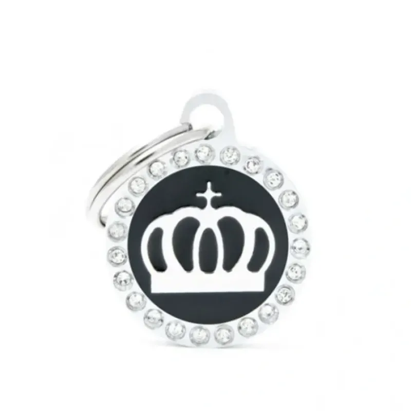 Store Pet ID Tag Glam Crown Black - Pet Home | The Perfect Pet Supplies Shopping Experience Dogs