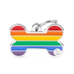 Hot Pet ID Tag Rainbow Bone Lge - Pet Home | The Perfect Pet Supplies Shopping Experience Dogs