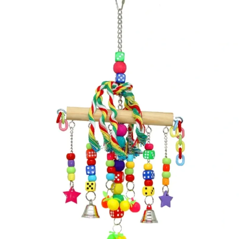 Discount Pet Shop Direct - Birdie Large Hanger with Beads/Dice/Plastic Chain - Pet Home | The Perfect Pet Supplies Shopping Experience Pet Toys