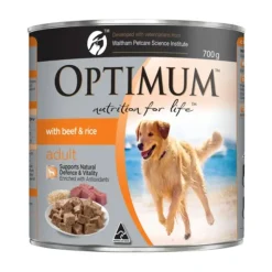 Discount Pet Shop Direct - Optimum Adult Beef & Rice Wet Can 700g - Pet Home | The Perfect Pet Supplies Shopping Experience Dogs
