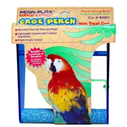 Store Pet Shop Direct - Penn Plax Acrylic & Cement Bird Cage Perch w/Treat Cup - Pet Home | The Perfect Pet Supplies Shopping Experience Shop All