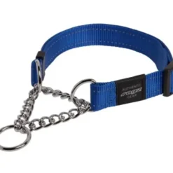 New Pet Shop Direct - Rogz Obedience Half-Check Collar Fanbelt Large Blue - Pet Home | The Perfect Pet Supplies Shopping Experience Dogs