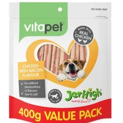 Clearance Pet Shop Direct - Vitapet JerHigh Chicken & Bacon 400g - Pet Home | The Perfect Pet Supplies Shopping Experience Dogs