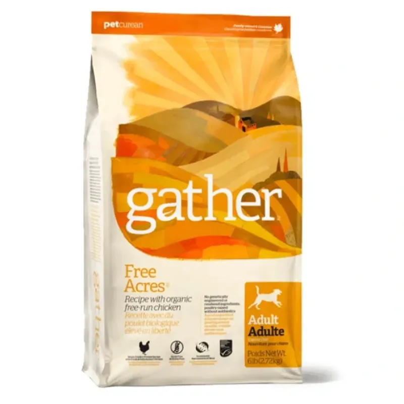 Store Petcurean Gather Free-Acres Organic Free-Run Chicken Recipe Adult Dry Dog Food - Pet Home | The Perfect Pet Supplies Shopping Experience Shop All