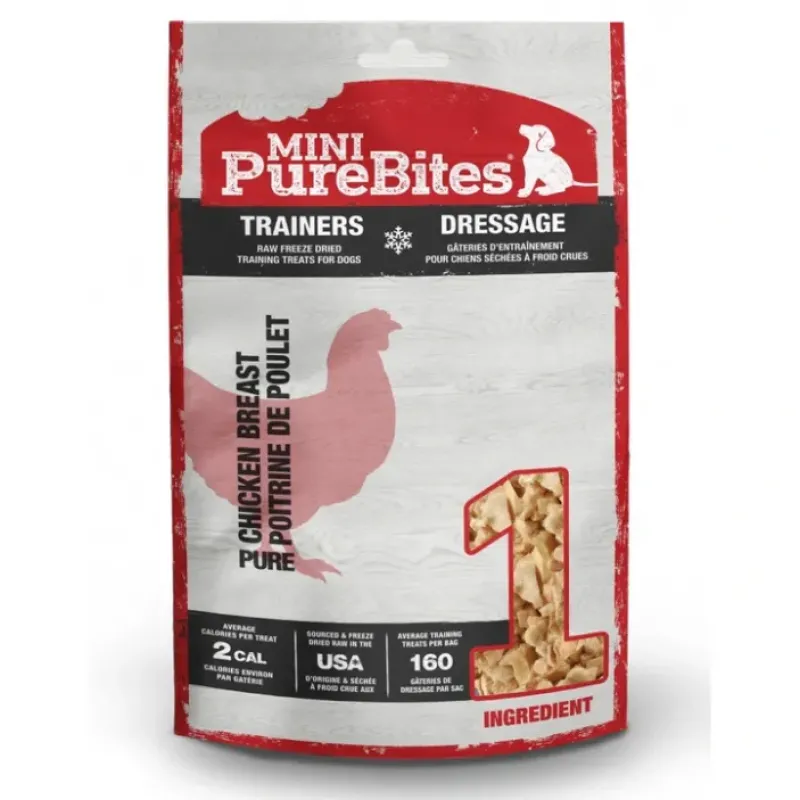 Dogs*PureBites Mini PureBites Trainers RAW Freeze Dried Chicken Breast Dog Treats - Pet Home | The Perfect Pet Supplies Shopping Experience