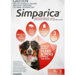 Dogs*Simparica for Xtra Large dogs 40-60 kg 3 pack - Pet Home | The Perfect Pet Supplies Shopping Experience