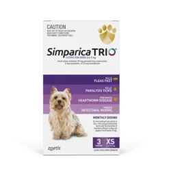 Pet Toys*#SPECIAL# Simparica Trio 8 pack for extra small dogs 2.6 - 5kg ( 2 x 3 packs Plus 2 single packs) expiry March 25 - Singles 2026 - Pet Home | The Perfect Pet Supplies Shopping Experience
