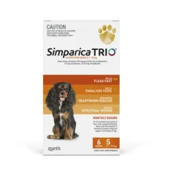Dogs*#SPECIAL# Simparica Trio 8 pack for dogs 5.1-10kg - Flea, Tick , Worm Treatment ( 6 pck+ 2 Single pks) - Pet Home | The Perfect Pet Supplies Shopping Experience